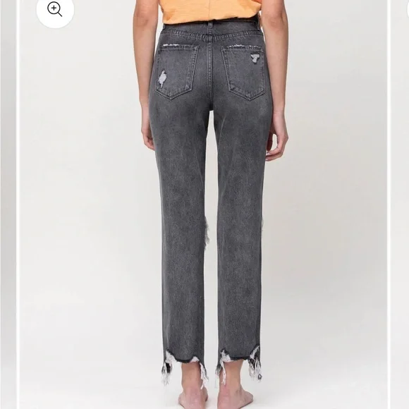 Distressed flying monkey Gray Women's Jeans - Picture 2 of 3